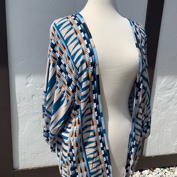 New Bohemian Kimono Duster Jacket Robe Swim Coverup - Picture 5 of 8